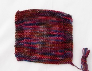 Variegated swatch stockinette