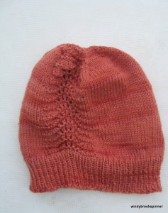 Hand_knit Hand_dyed Shell Lace Wool Beanie Hat 001